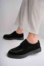 Muggo SAMUEL Guaranteed Casual Classic Genuine Leather Casual Comfortable Orthopedic Thick Sole Men Shoes-  Suede