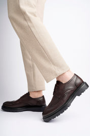Muggo ANDRE Guaranteed Classic Genuine Leather Laced Orthopedic Men Casual Shoes