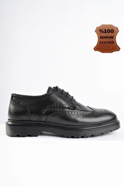 Muggo ANDRE Guaranteed Classic Genuine Leather Laced Orthopedic Men Casual Shoes