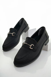 Muggo SUSSIE Guaranteed Metal Buckled Women Loafer Casual Shoes