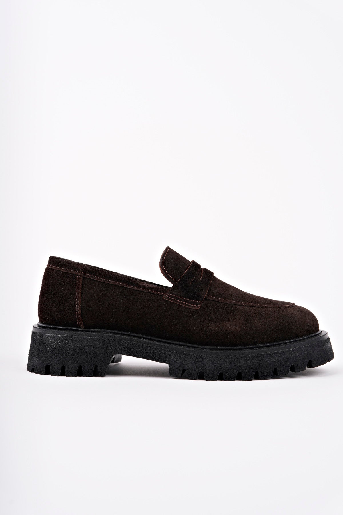 Muggo PARADISE Genuine Leather Thick Sole Casual Moccasin Women Loafer Shoes- Suede
