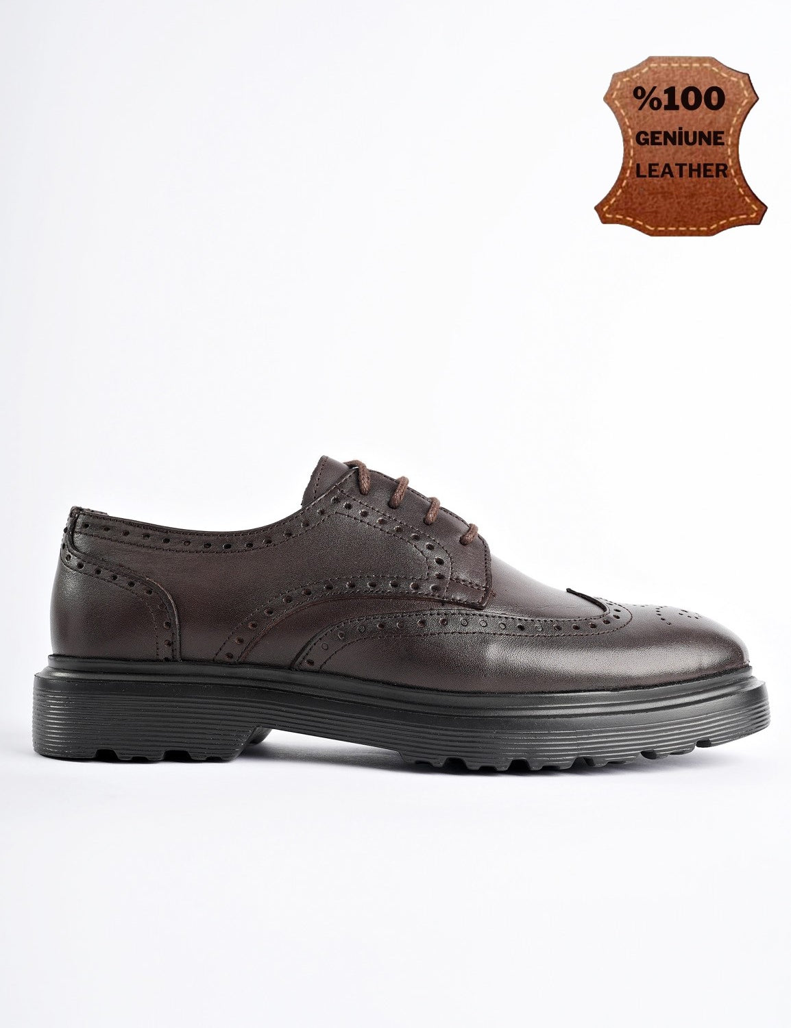 Muggo ANDRE Guaranteed Classic Genuine Leather Laced Orthopedic Men Casual Shoes