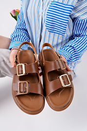 Muggo MEGGIE Double-Strap Adjustable Buckle Daily Women’s Sandal