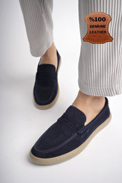 Muggo DENZEL Guaranteed Casual Classic Genuine Leather Casual  Comfortable Orthopedic Laceless Men Shoes