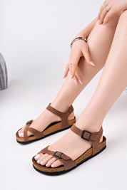 Muggo BLAUS Adjustable Buckle Daily Women’s Toe Post Sandal