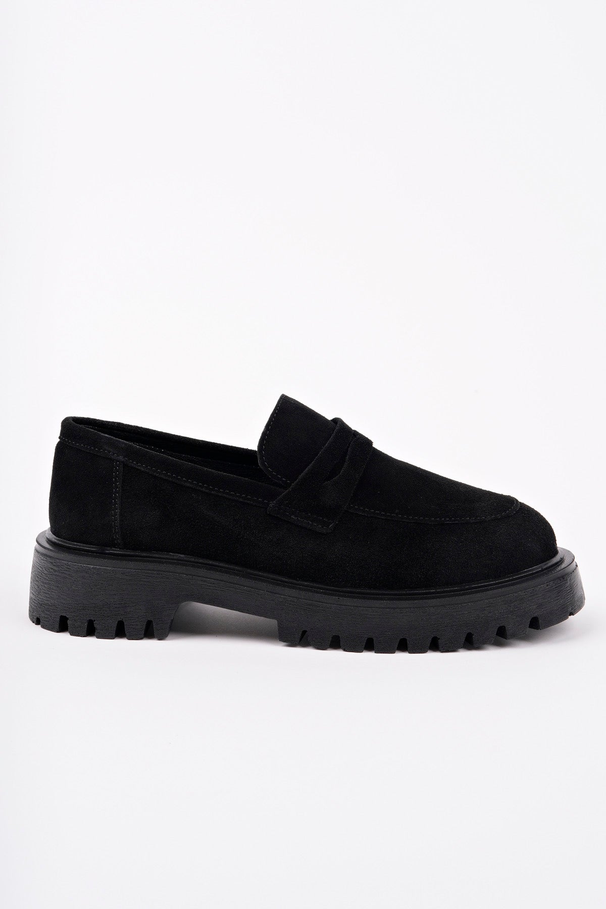 Muggo PARADISE Genuine Leather Thick Sole Casual Moccasin Women Loafer Shoes- Suede