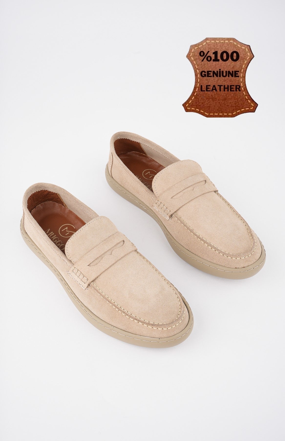Muggo DENZEL Guaranteed Casual Classic Genuine Leather Casual  Comfortable Orthopedic Laceless Men Shoes