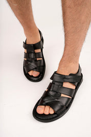 Muggo Charles Guaranteed Men Casual Genuine Leather Comfortable Soft Sole Orthopedic Sandal