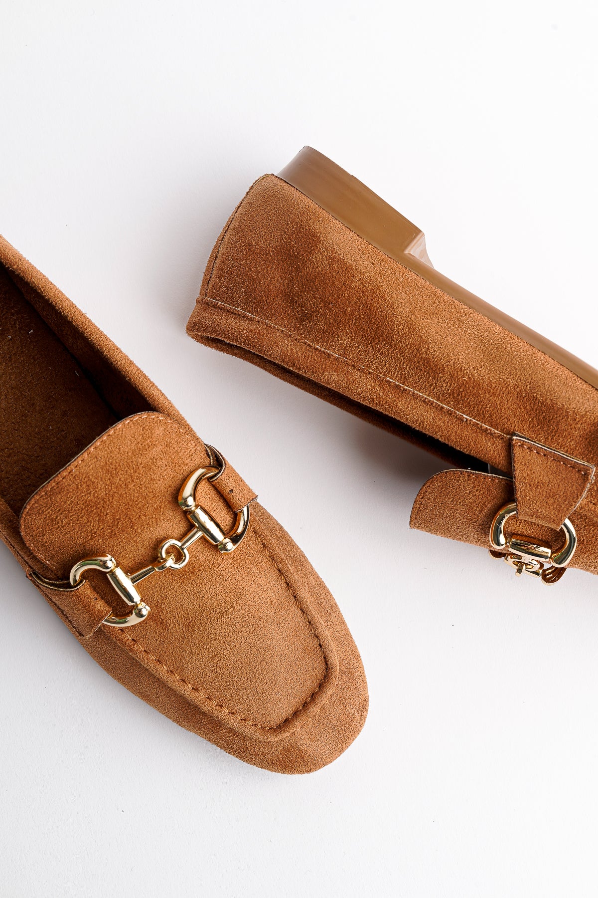 Muggo MONA Guaranteed Metal Buckled Leather Women Loafer Casual Shoes