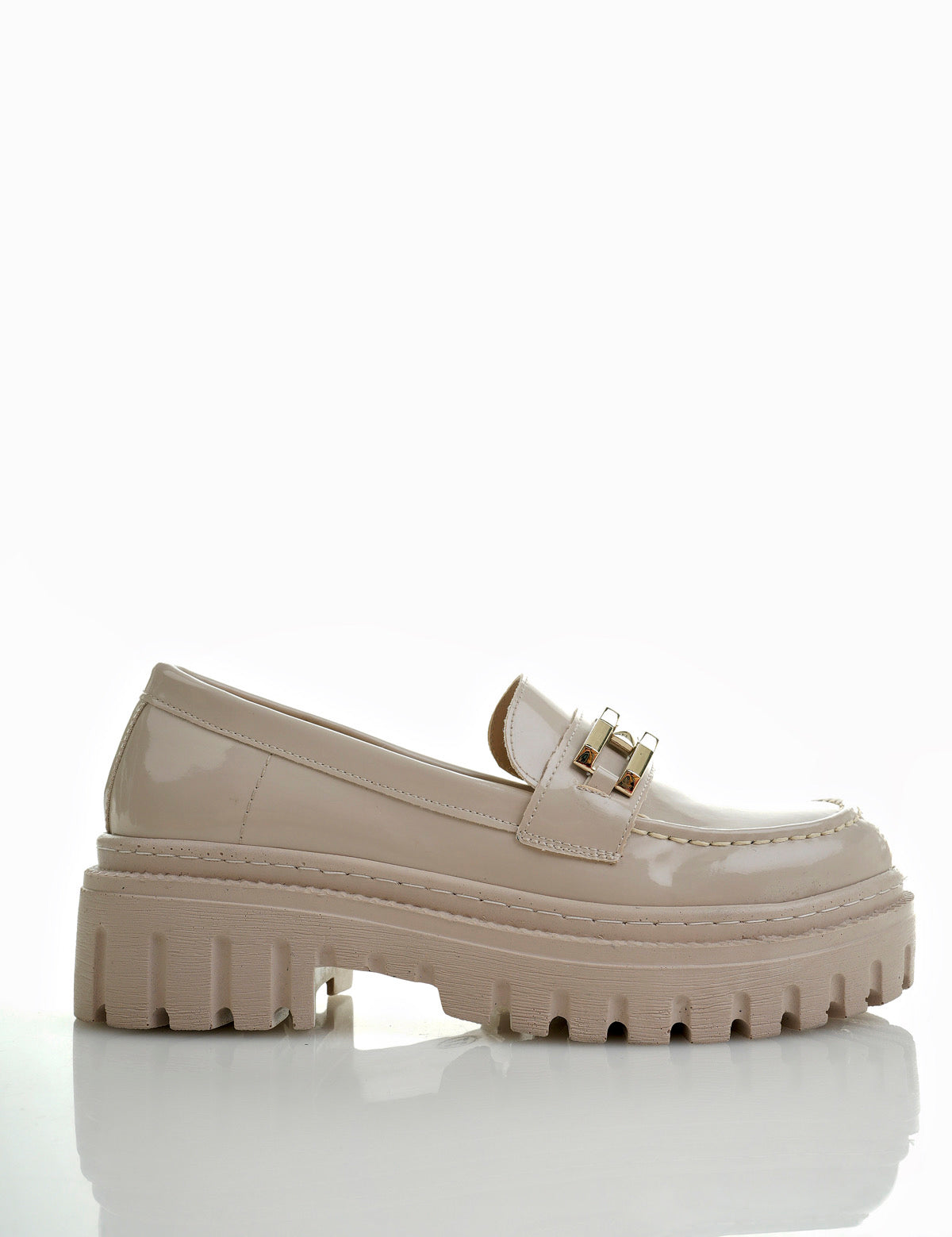 Muggo SAMANTHA Guaranteed Women Loafer Thick Sole Buckled Casual Moccasin Shoes