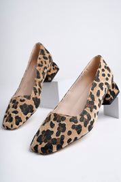 Muggo LILITH Guaranteed Square-Toed Short Heeled Women Casual Shoes