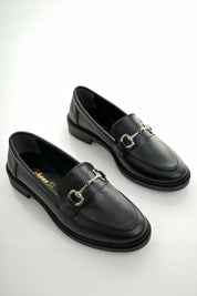 Muggo SUSSIE Guaranteed Metal Buckled Women Loafer Casual Shoes