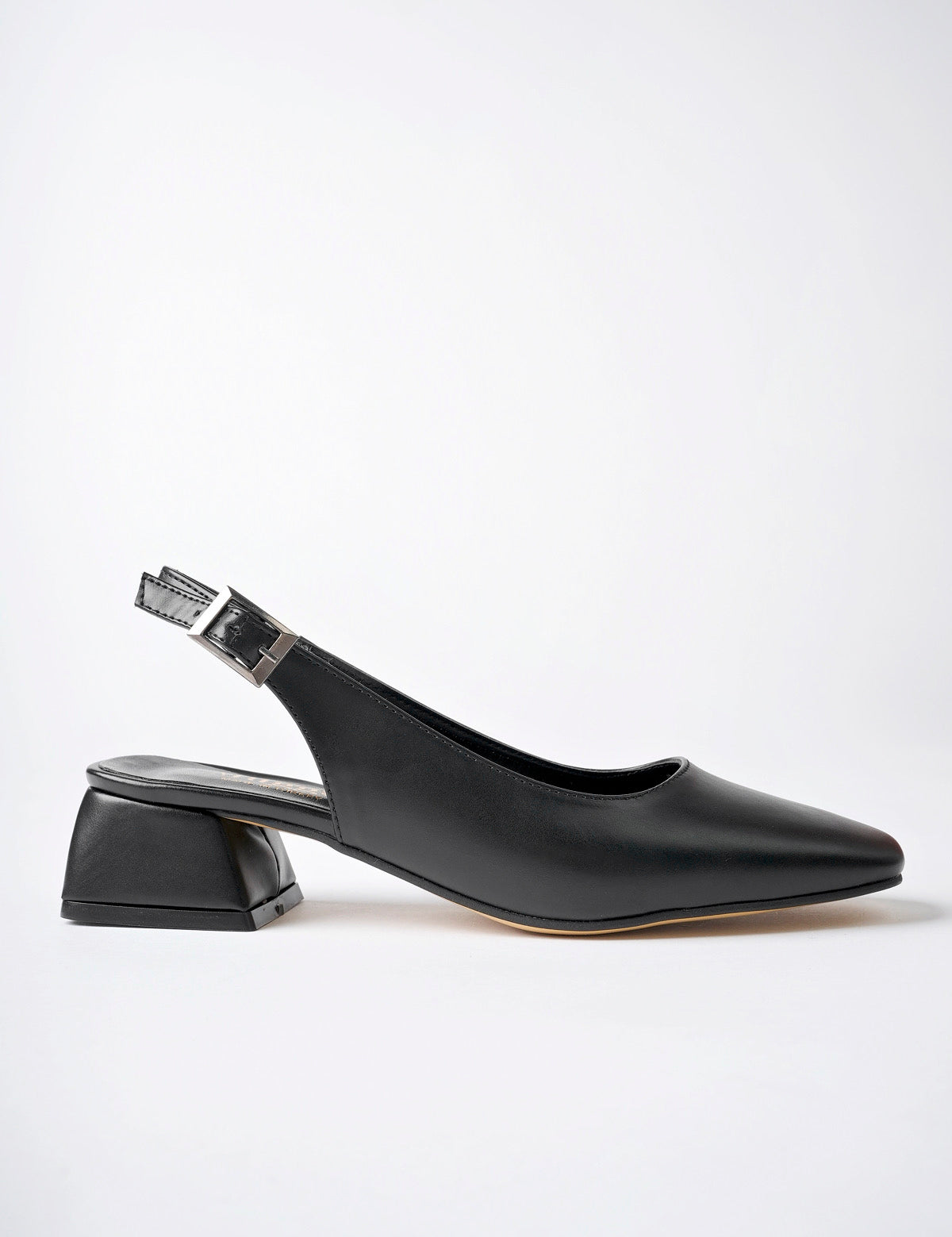 Muggo LOIS Guaranteed Backless Square-Toed Women Short Heeled Shoes