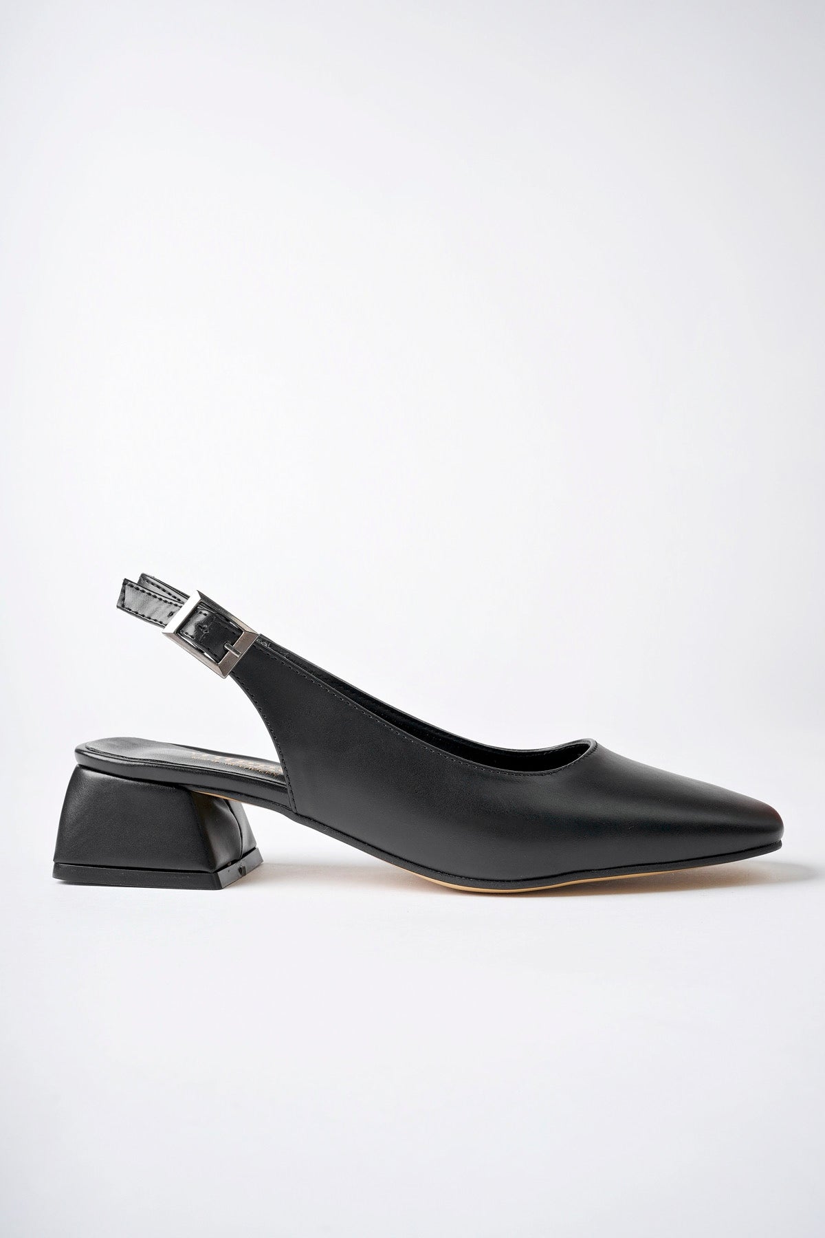 Muggo LOIS Guaranteed Backless Square-Toed Women Short Heeled Shoes