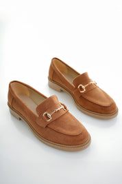 Muggo SUSSIE Guaranteed Metal Buckled Women Loafer Casual Shoes