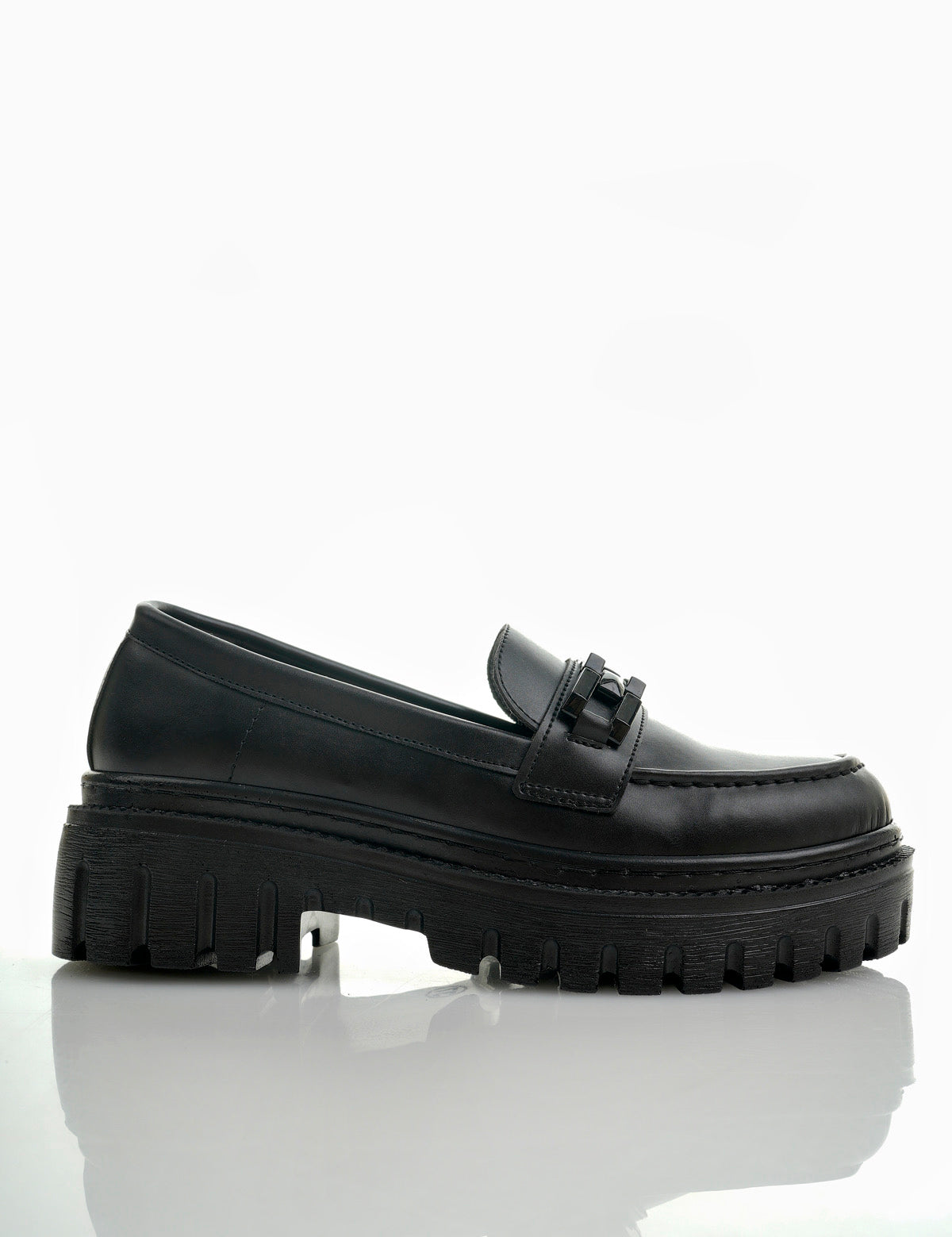 Muggo SAMANTHA Guaranteed Women Loafer Thick Sole Buckled Casual Moccasin Shoes