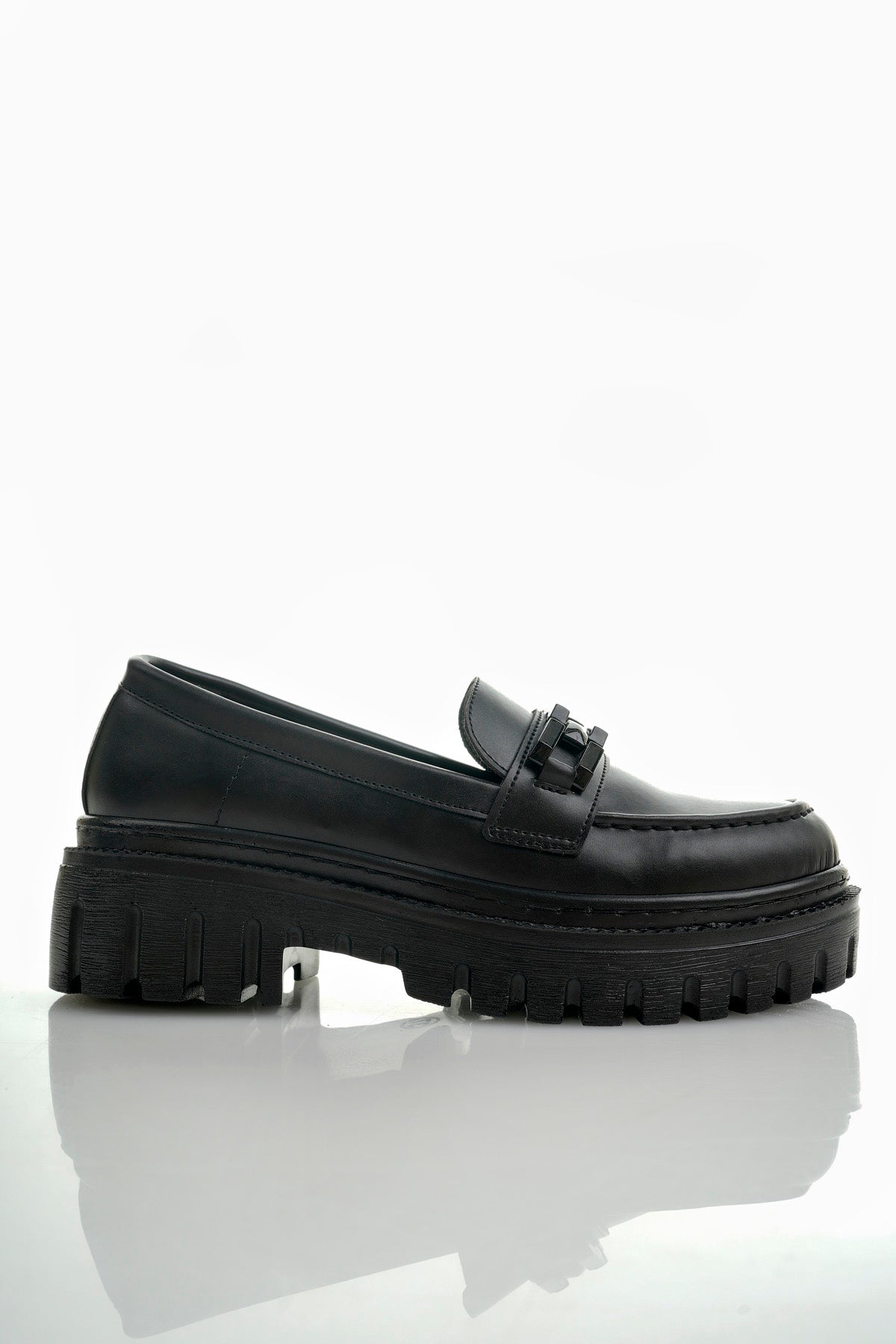 Muggo SAMANTHA Guaranteed Women Loafer Thick Sole Buckled Casual Moccasin Shoes