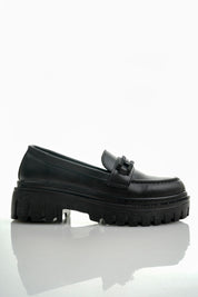 Muggo SAMANTHA Guaranteed Women Loafer Thick Sole Buckled Casual Moccasin Shoes