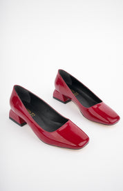 Muggo LILITH Guaranteed Square-Toed Short Heeled Women Casual Shoes