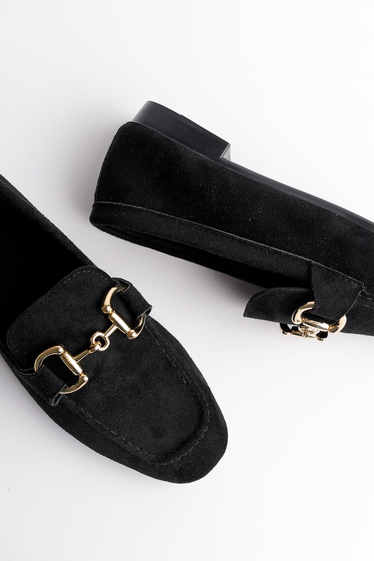 Muggo MONA Guaranteed Metal Buckled Leather Women Loafer Casual Shoes