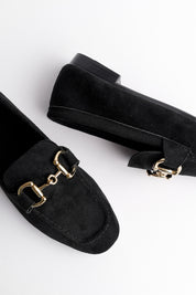 Muggo MONA Guaranteed Metal Buckled Leather Women Loafer Casual Shoes