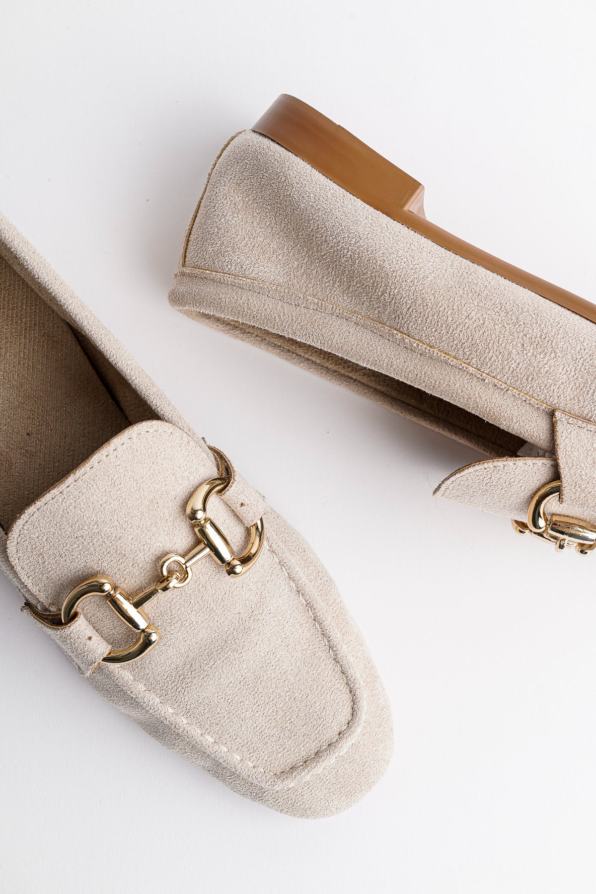 Muggo MONA Guaranteed Metal Buckled Leather Women Loafer Casual Shoes