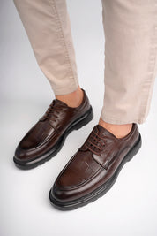 Muggo NORMAN Guaranteed Casual Classic Genuine Leather Casual  Comfortable Orthopedic Thick Sole Men Shoes