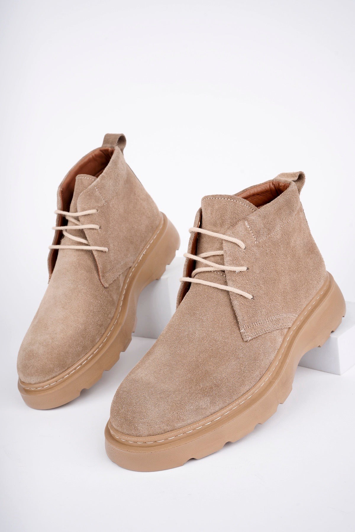 Muggo HENRY Guaranteed Laced Genuine Leather Comfortable Sole Men Chelsea Boot