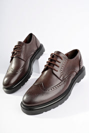 Muggo ANDRE Guaranteed Classic Genuine Leather Laced Orthopedic Men Casual Shoes