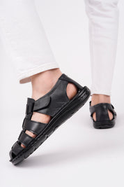 Muggo Edinburg Guaranteed Men Casual Genuine Leather Comfortable Soft Sole Orthopedic Sandal