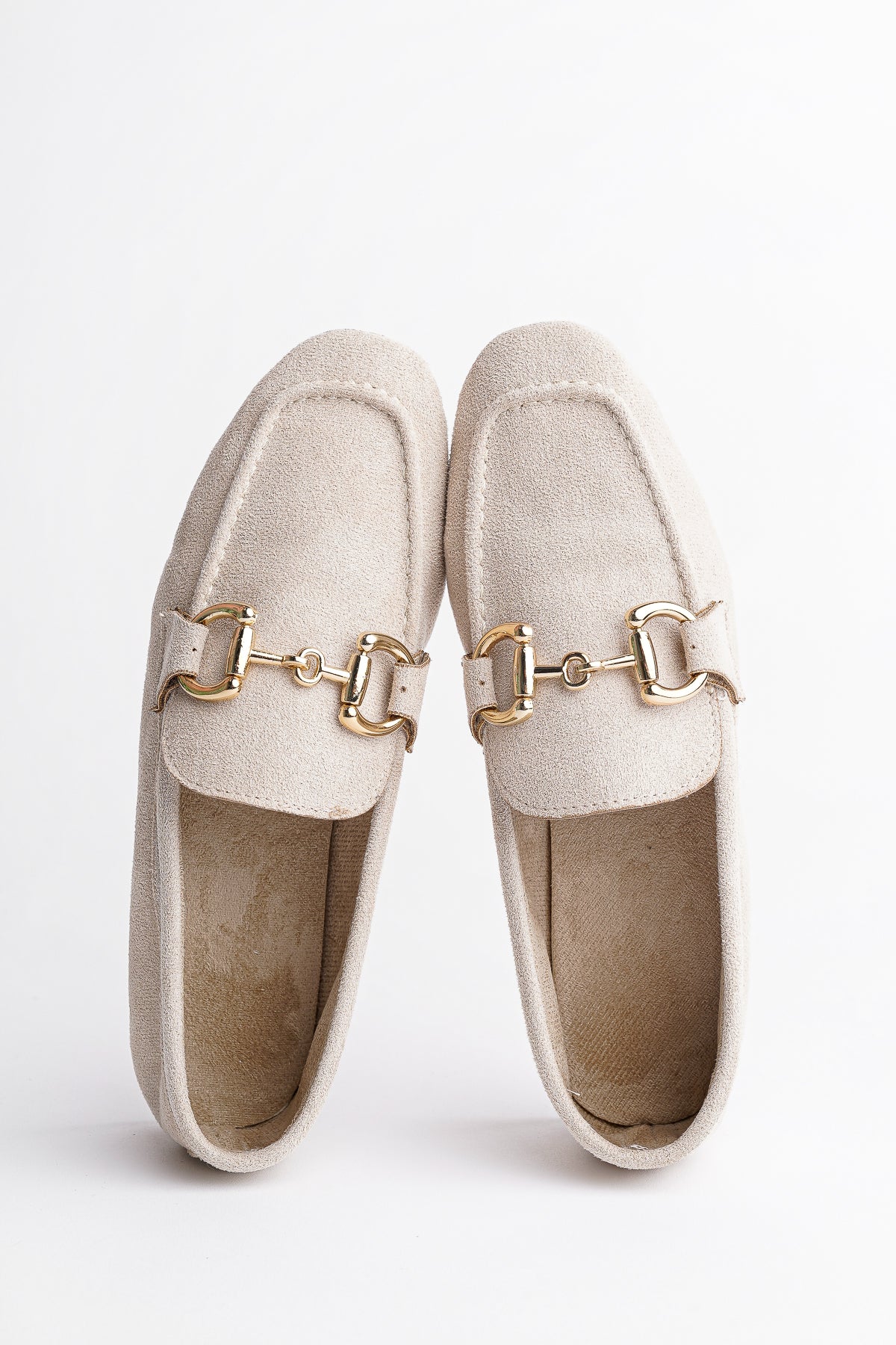 Muggo MONA Guaranteed Metal Buckled Leather Women Loafer Casual Shoes