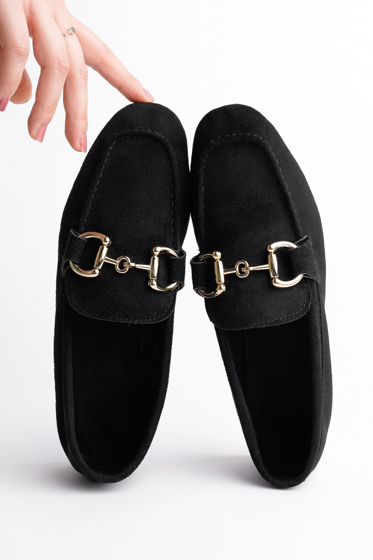 Muggo MONA Guaranteed Metal Buckled Leather Women Loafer Casual Shoes