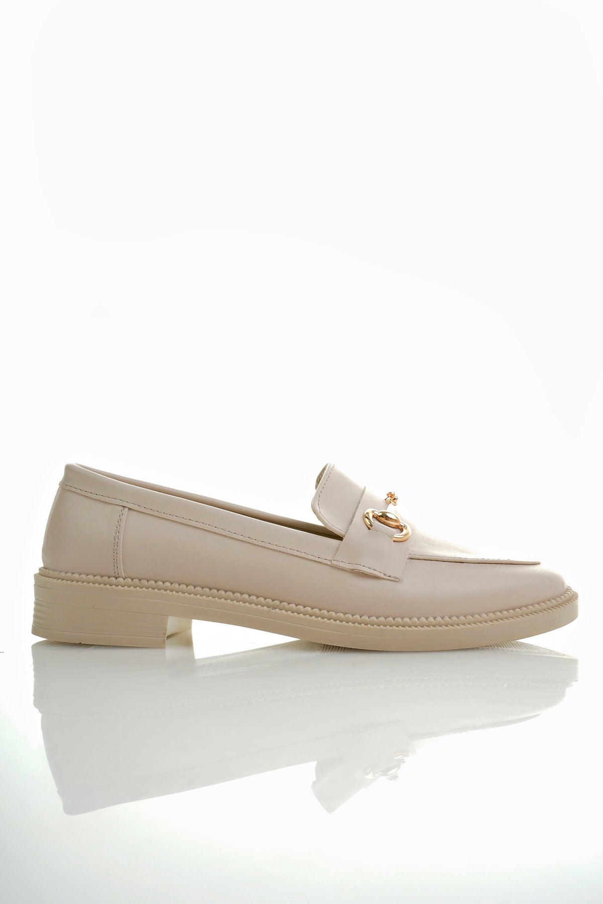 Muggo SUSSIE Guaranteed Metal Buckled Women Loafer Casual Shoes