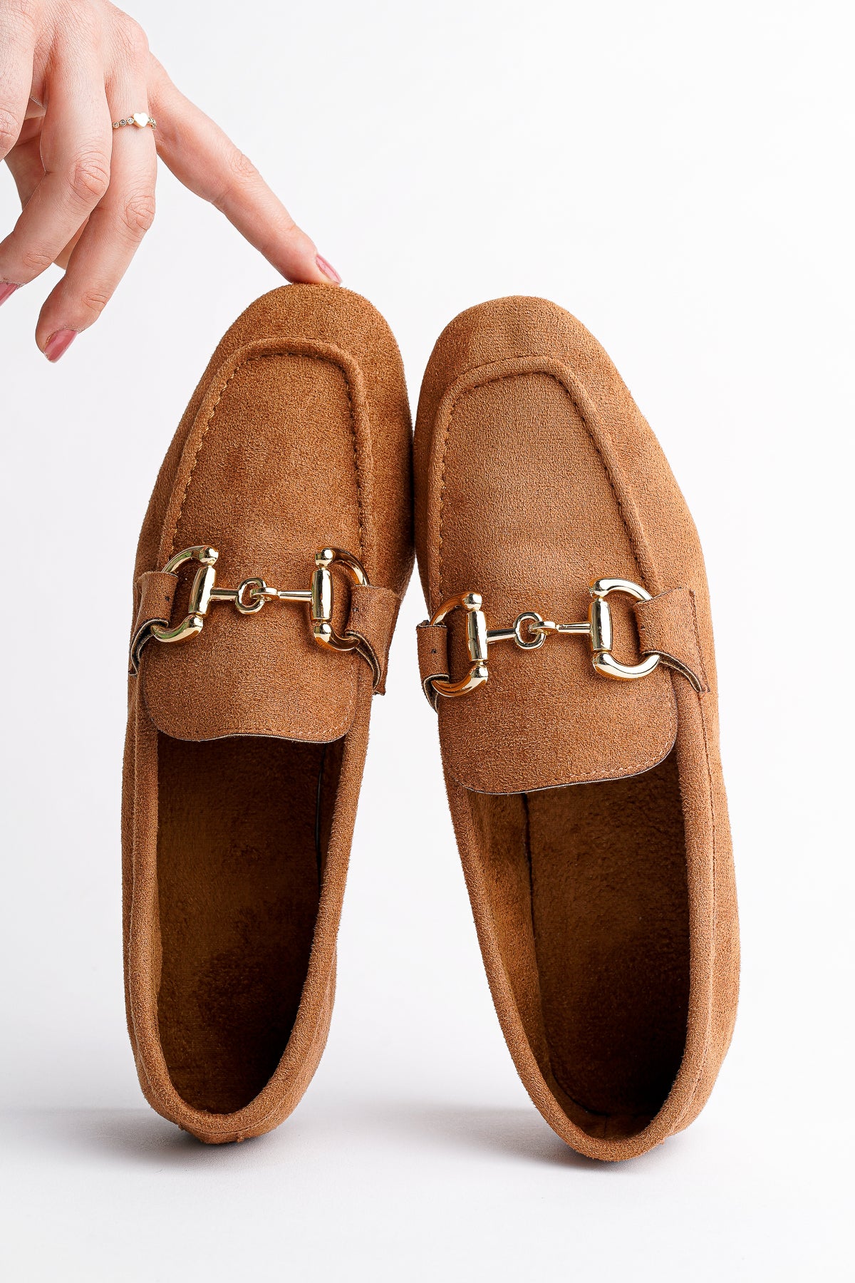 Muggo MONA Guaranteed Metal Buckled Leather Women Loafer Casual Shoes