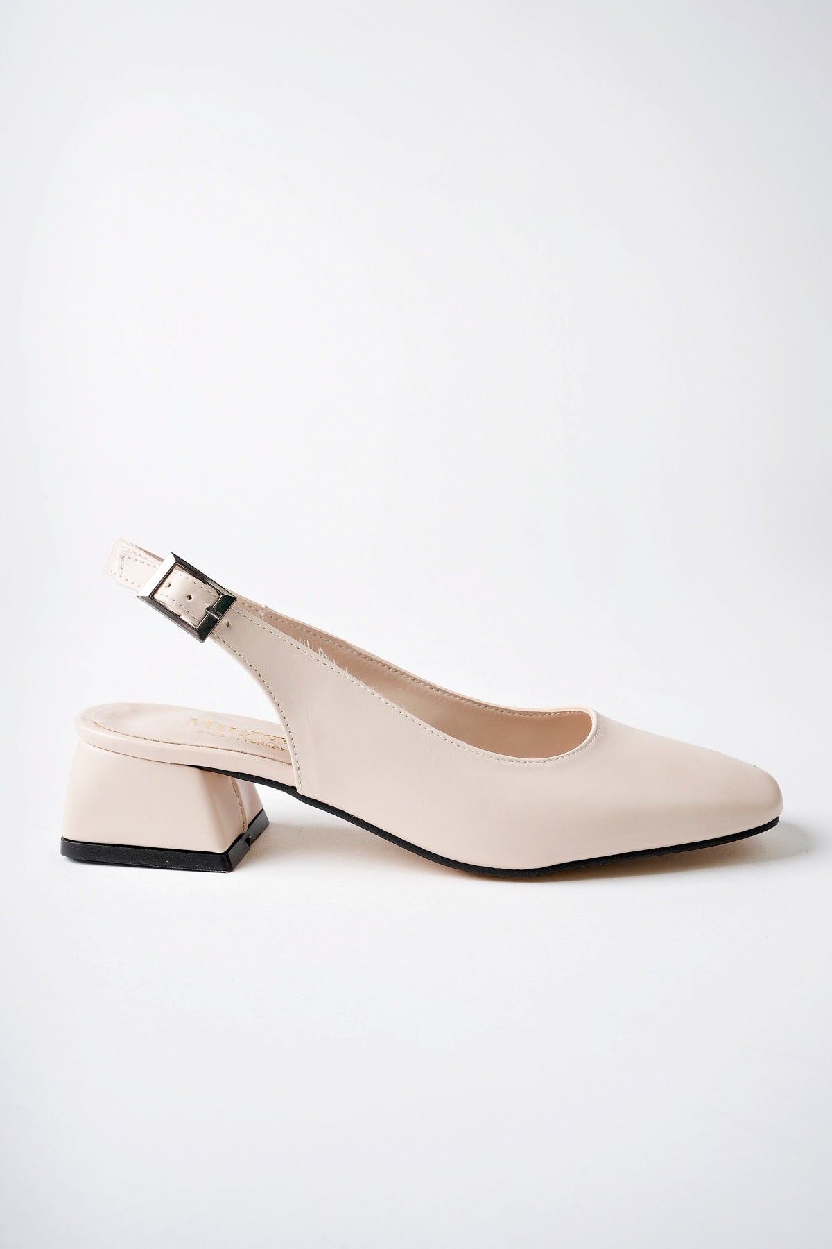 Muggo LOIS Guaranteed Backless Square-Toed Women Short Heeled Shoes