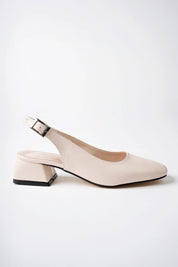 Muggo LOIS Guaranteed Backless Square-Toed Women Short Heeled Shoes