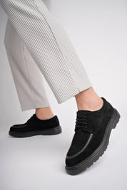 Muggo SAMUEL Guaranteed Casual Classic Genuine Leather Casual Comfortable Orthopedic Thick Sole Men Shoes-  Suede