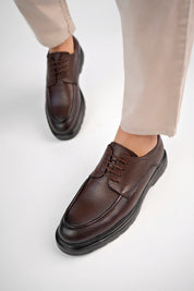 Muggo SAMUEL Guaranteed Casual Classic Genuine Leather Casual Comfortable Orthopedic Thick Sole Men Shoes