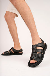 Muggo Charles Guaranteed Men Casual Genuine Leather Comfortable Soft Sole Orthopedic Sandal