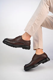 Muggo SAMUEL Guaranteed Casual Classic Genuine Leather Casual Comfortable Orthopedic Thick Sole Men Shoes