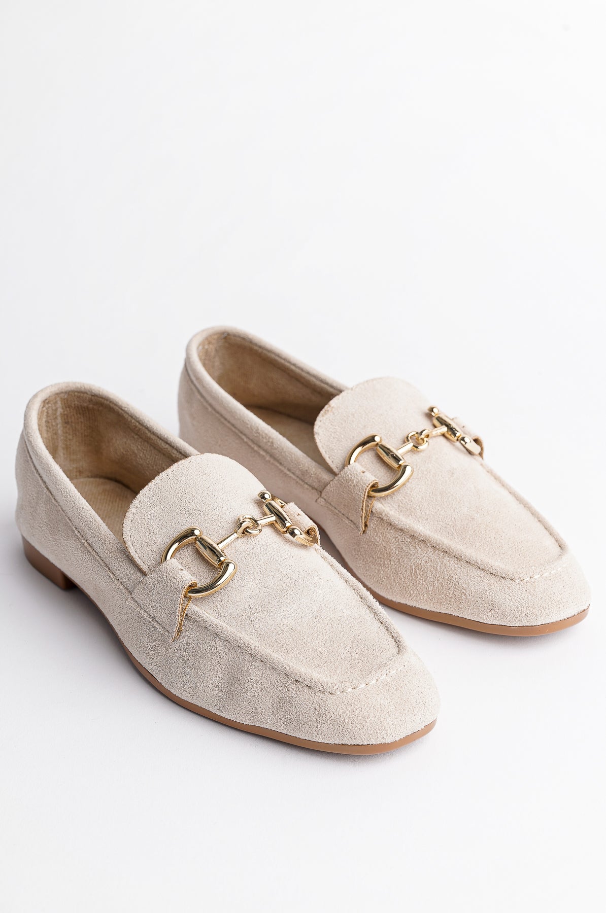 Muggo MONA Guaranteed Metal Buckled Leather Women Loafer Casual Shoes
