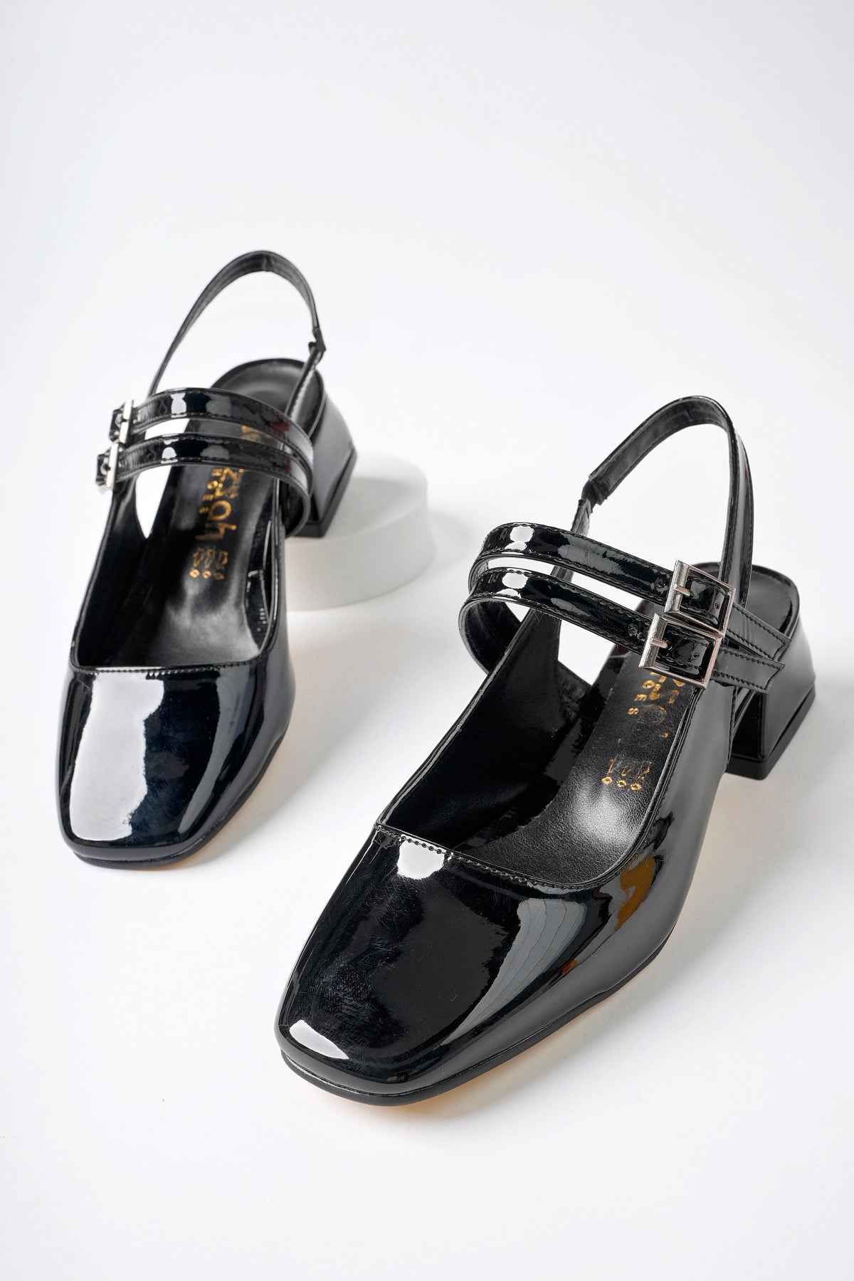 Muggo JANE Guaranteed Backless Square-Toed Women Casual Short Heeled Shoes
