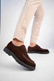 Muggo SAMUEL Guaranteed Casual Classic Genuine Leather Casual Comfortable Orthopedic Thick Sole Men Shoes-  Suede
