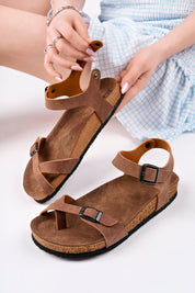 Muggo BLAUS Adjustable Buckle Daily Women’s Toe Post Sandal