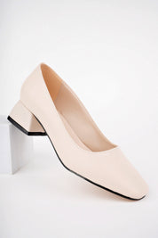 Muggo LILITH Guaranteed Square-Toed Short Heeled Women Casual Shoes