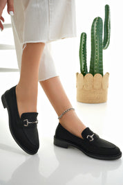 Muggo SUSSIE Guaranteed Metal Buckled Women Loafer Casual Shoes