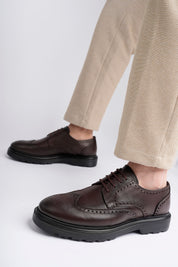 Muggo ANDRE Guaranteed Classic Genuine Leather Laced Orthopedic Men Casual Shoes