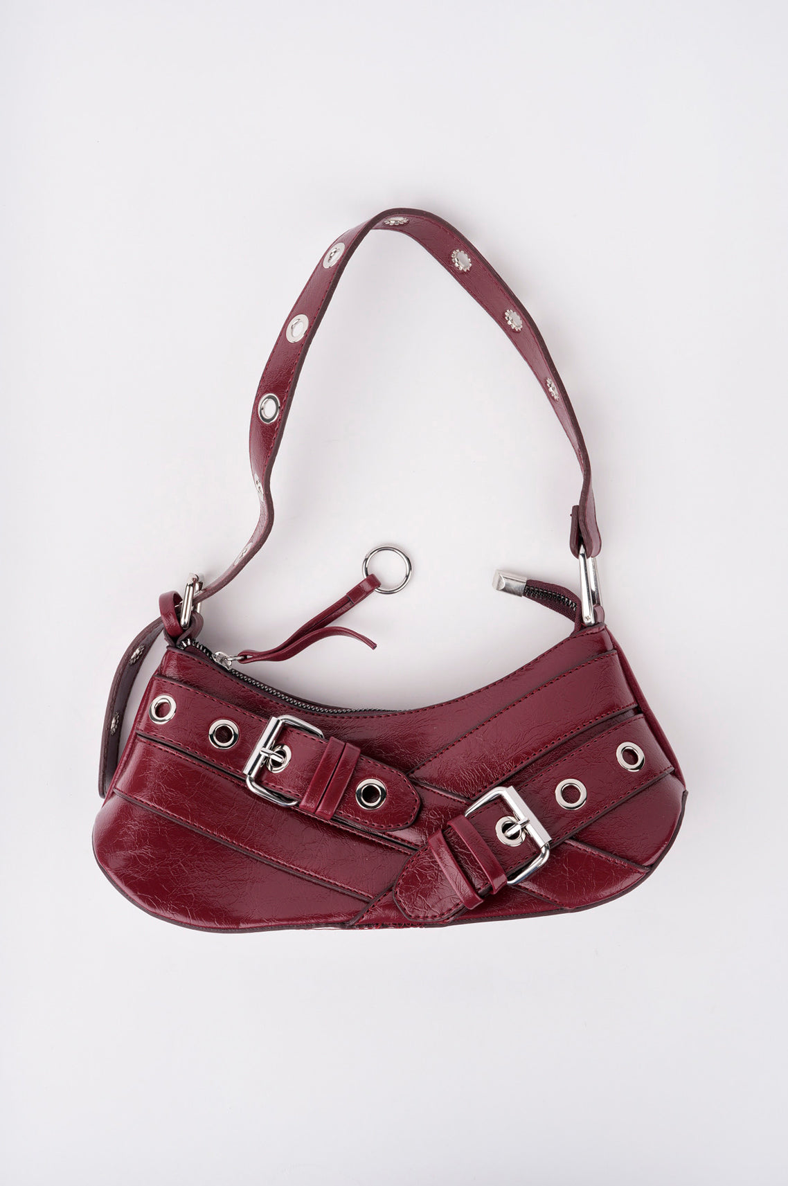 Muggo CHARM Women’s Baguette Bag with Belt Detail