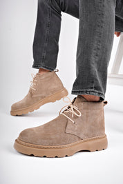 Muggo HENRY Guaranteed Laced Genuine Leather Comfortable Sole Men Chelsea Boot