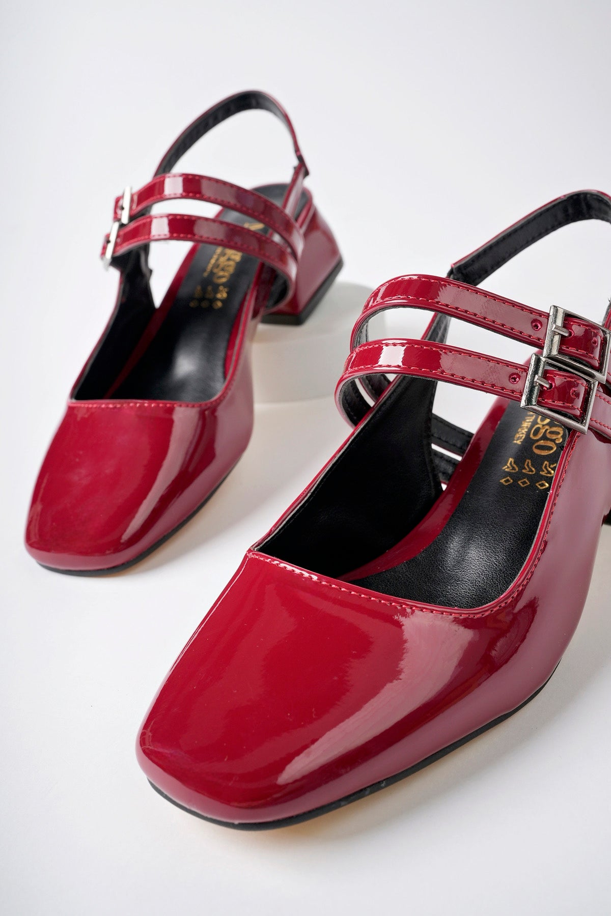 Muggo JANE Guaranteed Backless Square-Toed Women Casual Short Heeled Shoes